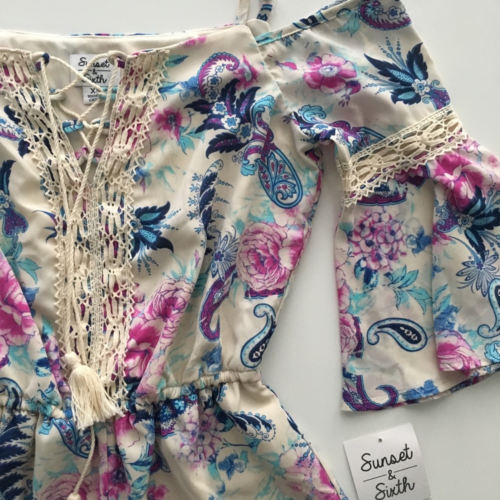 Sunset & Sixth Cold Shoulder Romper - Picture 3 of 4